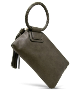 Fashion Handcufee Tassel Wristlet Clutch JYM-0346 OLIVE